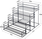 16 Bottle Capacity Coffee Syrup Organizer 4 Tier Coffee Syrup Stand Shelf for Coffee Bar Accessories for Coffee Bar Kitchen Small Wine Rack for Bar Family Storage for Syrup Wine Dressing