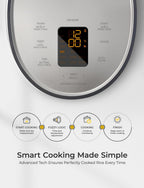 CUCKOO Rice Cooker 3 Cup Uncooked / 6 Cup Cooked, Modern Fuzzy Logic Rice Cooker Small with Delay Timer & Keep Warm Setting, Versatile Food Steamer for Cooking, Non-Stick Inner Pot, Gray (CR-0375FG)