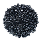 Dazzjoy Edible Black Sugar Sprinkles, Pearl Candy Sprinkles for Cake Decorating, Food Grade, Cupcake Toppers and Black Cake Decorations, Wedding Party Valentines Easter Supplies(130g/4.58oz)