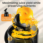 Ventray Cold Press Juicer, 5.12'' Extra Large Feed Chute Slow Masticating Juicer for Whole Vegetables & Fruits, 250w, High Juice Yield, Easy to Clean, with Brush, Fit for Batch Juicing