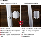 High Hardness Honing Steel 12 Inches Flat Knife Sharpener Steel Sharpening Rod for Kitchen Knives Carbon Steel Honing Rod