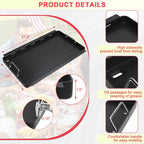DcYourHome Full Size Griddle Insert for Charbroil Commercial TUR-Infrared Gas Grills 463242515 463242516 463367016 463246018, Carbon Steel Flat Top Griddle Plate for Charbroil 3-Burner Grill Parts