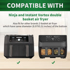 Air Fryer Liners Disposable, 100 pcs Rectangle Parchment Paper Sheets for Ninja Dual Air Fryer