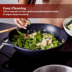 Alva Energy 6-Piece Ceramic Nonstick Frying Pan Set, PFAS/PTFE-Free – 8", 9.5", 11" Fry Pans, 12" Wok + 11" Crepe Pan, Stay-Cool Handles, Induction & Gas Compatible, Lightweight & Dishwasher Safe