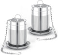 House Again 2 Pack Tea Infusers, Extra Fine Mesh Tea Strainers for Loose Tea, Updated Slim Threaded Lid & 304 Stainless Steel, Loose Leaf Tea Steeper for Brew Tea Spices & Seasonings