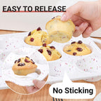 CAKETIME 12 Cups & 24 Cups Silicone Muffin Pan with Metal Frame, Regular & Mini Muffin Pan Set for Baking 2 Pack