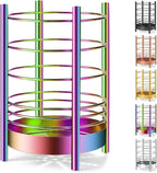 Rainbow Kitchen Utensil Holder for Kitchen Counter, Stainless Steel Utensil Crocks, Rainbow Titanium Coating Utensil Storage Caddy Organizer, Cooking Utensil Holder, Easy Cleaning(Rainbow/7.4''x5.2'')