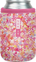 Sok It CanSok Sleeve for Beer & Soda Insulated Neoprene Cover (Floral Hearts, 12oz Can Sleeve)