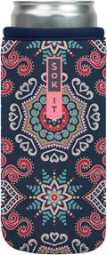Sok It CanSok Sleeve for Beer & Soda Insulated Neoprene Cover (Floral Burst, 12oz Slim Can Sleeve)