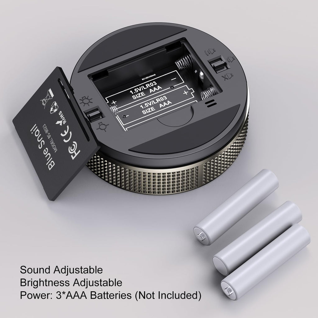 BlueSnail Kitchen Timer with LED Digital Display Smart Efficana for Home Classroom Gym Office, Volume and Brightness Adjustable Productivity Timer (Guncolor)