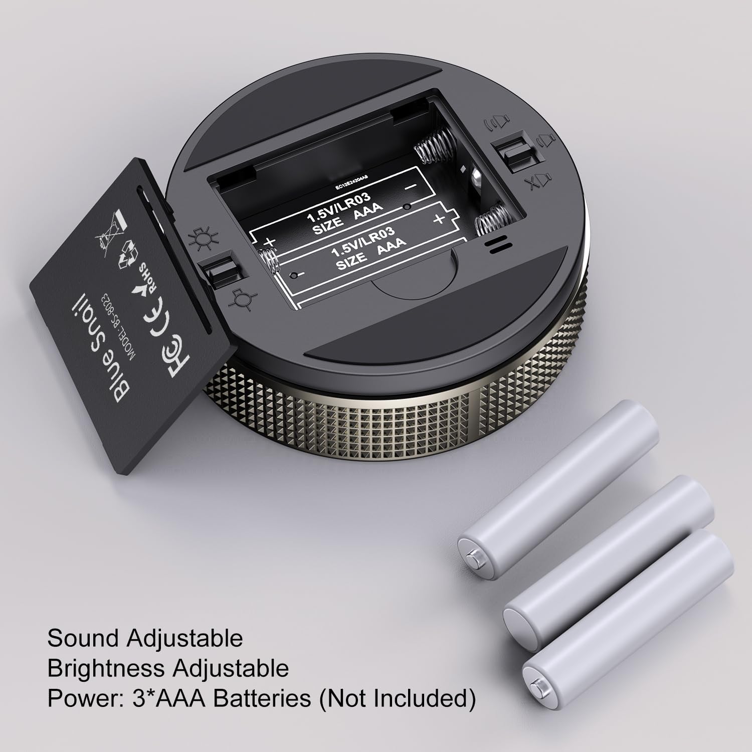 BlueSnail Kitchen Timer with LED Digital Display Smart Efficana for Home Classroom Gym Office, Volume and Brightness Adjustable Productivity Timer (Guncolor)
