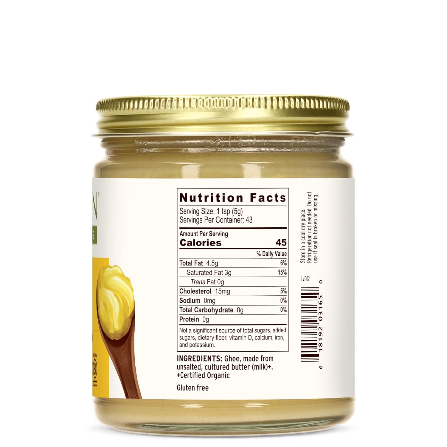 Banyan Botanicals Grass-Fed Ghee – Original Cultured Organic Ghee (Clarified Butter) – Tasty Oil & Butter Alternative for Cooking & Baking – 7.5 oz – Non-GMO Gluten Free Vegetarian