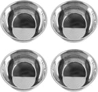 4PCS Rice Washer Strainer Bowl with Side Drainers Stainless Steel Rice Washing Bowl Multifunctional Colander for Cleaning Rinsing Fruits Vegetables Beans Silver