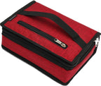 FlowFly Small Insulated Lunch box Portable Soft Bag Mini Cooler Thermal Meal Tote Kit with Handle for Work & School, Red