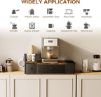 Homeiju Coffee Pod Drawers - K Cup Organizer, Nespresso Pods Holder with Mug Rack, Coffee Holder for Countertop, 52 Capacity Pods, Suitable for Kitchens, Offices and Coffee Bars（Patent Pending）