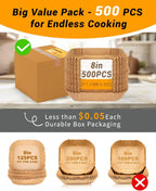 500Pcs Air Fryer Paper Liners, 8” Square Disposable Parchment Paper Liner for 5-8 QT Air Fryer, Non-Stick, Oil Proof Unbleached Airfryer for Baking, Roasting Microwave