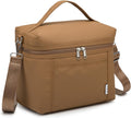 NOL Natural Organic Lifestyle Insulated Lunch Bags for Women Cooler Bag Lightweight Nylon Waterproof Lunch Box For Work (Small, Brown)