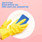 Silicone Sponges Kitchen Scrubber, Sponges for Dishes, Fragrance Free, Odor Free, 10 PCS Non-Scratch Scrub Sponges, Blue