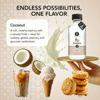 Dolce Flav Natural Coconut Extract – 2 Ounce Water-Soluble Kosher, Sugar-Free, Concentrated Tropical Coconut Flavoring for Baking, Beverages & Desserts, Includes Measured Dropper
