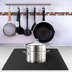 Silicone Placemats, Food-Grade Non-Slip Waterproof, Dining, Stain Resistant, Countertop Protector, Kitchen Counter Mat, Heat Resistant, Baking mat Dishwasher Safe (23.6"×15.7"-2pack, Black)