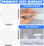 Yinkin 6 Pcs Drain Covers to Keep Bugs Out Silicone Shower Floor Tub Stoppers Bathtub Drain Stoppers Sewer Anti-Odor Mats Deodorizing Plugs for Bathroom(6 x 6 Inch,Round,White)