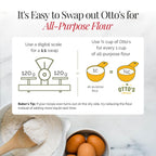 Otto's Naturals Organic Multi-Purpose Cassava Flour, Gluten-Free, Grain, Nut and Gum-Free, 1-to-1 Wheat Alternative, Paleo, AIP, 10 lb