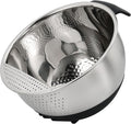 Rice Washing Bowl with Strainer Quinoa Washer Bowl, Stainless Steel Side Drainers Colander for Cleaning Fruits, Vegetables, and Beans - Versatile Kitchen Tool