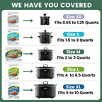 KOOC Slow Cooker Liners 11"x17" 30 count Middle Size Disposable Pot Liners Cooking Bags Fit 3 qt to 4 qt Pot BPA Free Fresh Locking Seal Design