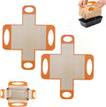 Reusable Silicone Bread Loaf Pan Liner, Food-Grade Silicone Bread Sling, Sourdough Bread Baking Mat, Non-Stick & Easy Clean Dough Transfer Tool, Fits 9x5 or 1.5lb Loaf Pans, Orange - Pack of 2
