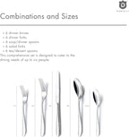Hammered Silverware Set | Premium 18/10 Stainless Steel Flatware Service for 6 | Heavy-Duty & Dishwasher Safe | Built to Last (30-Piece, Fidenza Hammered)