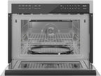 KoolMore 24 Inch Built-in Convection Oven and Microwave Combination with Broil, Soft Close Door, 1000 Watt Power, Stainless Steel Finish, Touch Control LCD Display (KM-CWO24-SS)