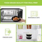 WGCC Meal Prep Containers with Lids - 50Pack 32OZ Meal Bowls, Round To Go Containers, BPA-Free, Freezer & Dishwasher Safe