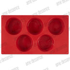 AME D'ESSENCE Muffin Shaped Silicone Baking Mold - Non-Stick, Flexible, 5-Cup Capacity (4.57 oz), Reusable and Food-Grade - Perfect for Muffins, Cupcakes, Brownies, and More!
