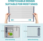 Extra Large Expandable Roll Up Dish Drying Rack Up to 22.8''with 2 Storage Baskets,Over The Sink Kitchen Rolling up Dish Drainer Dish Drying Rack in Sink, Foldable,Rollable,for Kitchen Dishes,Fruits