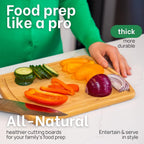 GREENER CHEF 12 Inch Bamboo Cutting Board with Lifetime Replacements - Small Wooden Chopping Board for Kitchen, Butcher Block, Meat, Veggies, and Charcuterie
