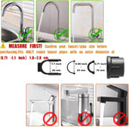 Sink Organizer Rack for Kitchen and Bathroom, 2024 New Stainless Steel Detachable Hanging Faucet Drain Rack with Drip Tray Faucet Sponge Holder for Bathroom, Scrubbers, Soap (Black, Left)