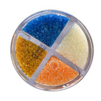 Sentovac 4-Colors Sanding Sugar for Baking Edible Sparkling Sugar Sprinkles Coarse Sugar Crystals for Baking Cake Cookie Cupcake Topper Ice Cream Decoration Supplies（Blue Orange Gold White）