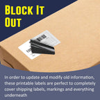L LIKED 4" x 2" Direct Thermal Labels, Permanent Adhesive Barcode Shipping Labels & Compatible with Rollo, Zebra and Other Desktop Printers (1 Roll, 750 Labels)