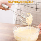NileHome Stainless Steel Whisk Set 8" 10" Hand Blender + 12" Semi-Automatic Rotary Kitchen Whisk Kitchen Wisk Wire Whisks for Cooking, Whisking, Blending, Beating, Stirring- 3 Pack...