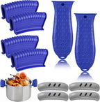 Cast Iron Handle Cover, 10 Packs Silicone Pot Holders, Heat Resistant Non-Slip Pot Handle Covers, for Frying Cast Iron Skillet Metal Pan