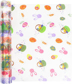 JOYIT 100ft Easter Cellophane Wrap Roll with Egg (17.5 in x 100 ft) - 3 Mil Thick Easter Wrapping Paper Roll, Easter Cellophane Bags for Baskets Candy Gift Wrapping