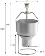 New Star Foodservice 37463 Commercial Grade Aluminum Pancake Dispenser with Stand, Silver