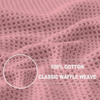 Homaxy 100% Cotton Waffle Weave Kitchen Dish Cloths, Ultra Soft Absorbent Quick Drying Dish Towels, 12 x 12 Inches, 12-Pack, Dried Rose