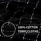 Homaxy 100% Cotton Terry Kitchen Towels(Multiple Color, 13 x 28 inches), Checkered Designed, Soft and Super Absorbent Dish Towels, 4 Pack