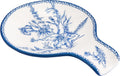 Bico Blue Garden Toile De Jouy Spoon Rest for Stove Top, Ceramic Spoon Holder for Kitchen Counter, Easy to Clean Coffee Spoon Rest Dishwasher Safe, Kitchen Cooking Utensil Rest for Ladles Spatula