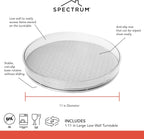 Spectrum Large Lazy Susan Organizer 11 in for Large Cabinet Fridge Pantry Table Shelf Bath Kitchen Organization, Oyster Gray Rotating Turntable Spinning Storage for Condiments Spice Bottles