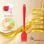 Silicone Basting Pastry Brush, Limso 3 PCS Heat Resistant Food Brush, Food Brush Suitable for BBQ Grill and Baking, Dishwasher Safe (3 Colors)
