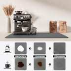 Dish Drying Mat for Kitchen Counter | Coffee Bar Mat for Countertops | Heat Resistant Drainer Mat with Non-slip Rubber Backed | Hide Stain Kitchen Absorbent Draining Mat | Dark Grey 16"x18"