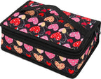 FlowFly Small Lunch box Insulated Soft Bag Mini Cooler Back to School Thermal Meal Tote Kit for Kids, Girls, Boys,Women,Men, Heart
