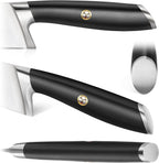 Cangshan L Series 7-Piece Cleaver Knife Block Set, Forged German Steel, Black, 1027112